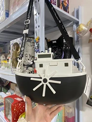 Original Tokyo 35th anniversary Disney steamboat willie Mickey siren steamship Black and white popcorn bucket gift for children