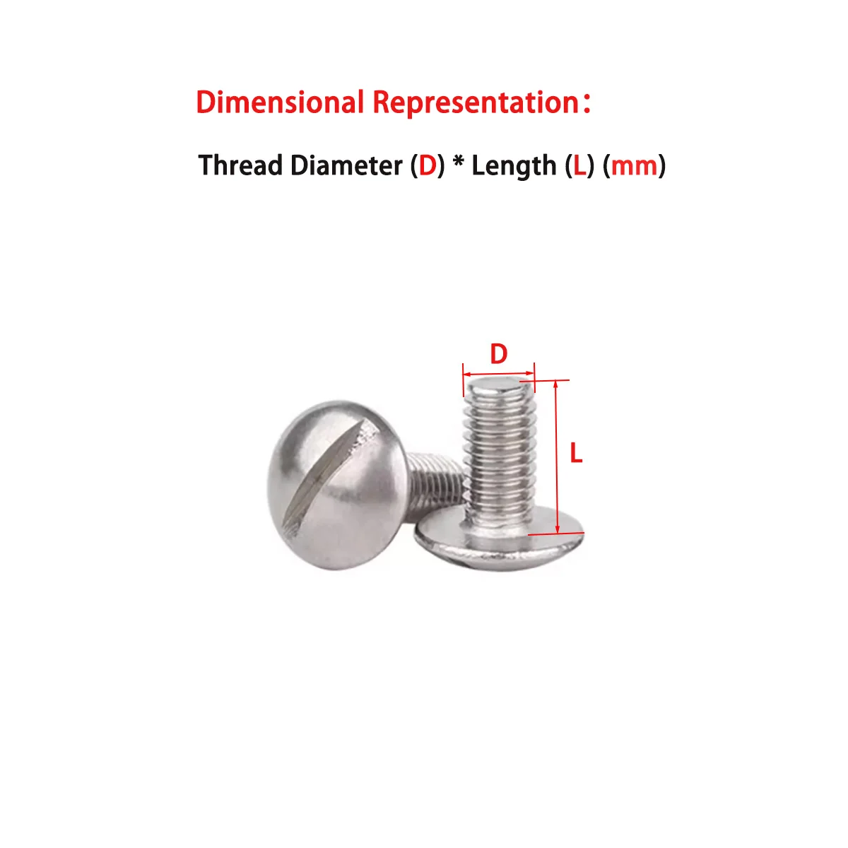 304 Edelstahl geschlitzte Rundkopf-Flach kopfs ch raube M2-M8