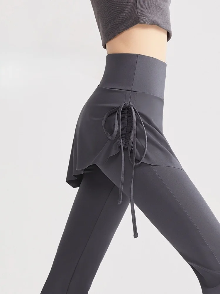 Yoga Pants Straight Leg Women Cropped Light Gray Style Harajuku Leisure Stripe Printing Fleece Lined Mujer Squat Blue Geometric