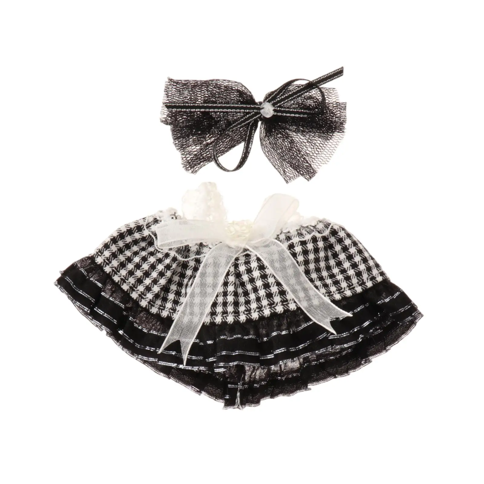 Ropa de muñeca de peluche de 17cm, lindo, vestido de muñeca, accesorios para fotos, vestido de juguete de peluche, accesorios cómodos para muñecas, ropa para muñecas