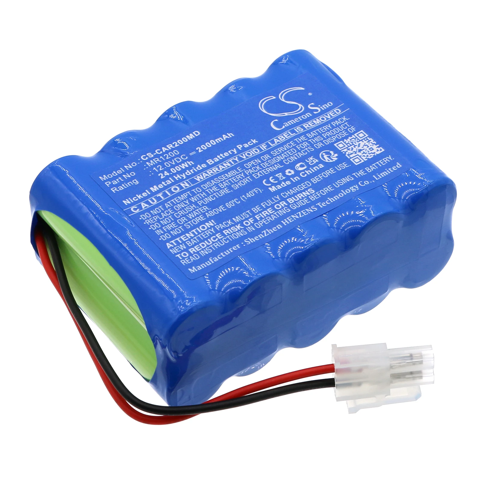 CS Replacement Battery for Cardioline ECG200L,ECG200S PN:17001237,GPRHC222N056,80608069,GO220AAH10WMXZ,GP220AA 2000mAh / 24Wh