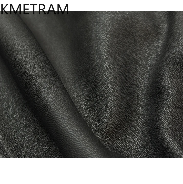 KMETRAM 100% Natural Sheepskin Women's Coat Biker Black Genuine Leather Jacket Autumn New Outerwears Clothes 2025 Woman дубленка - Image 4