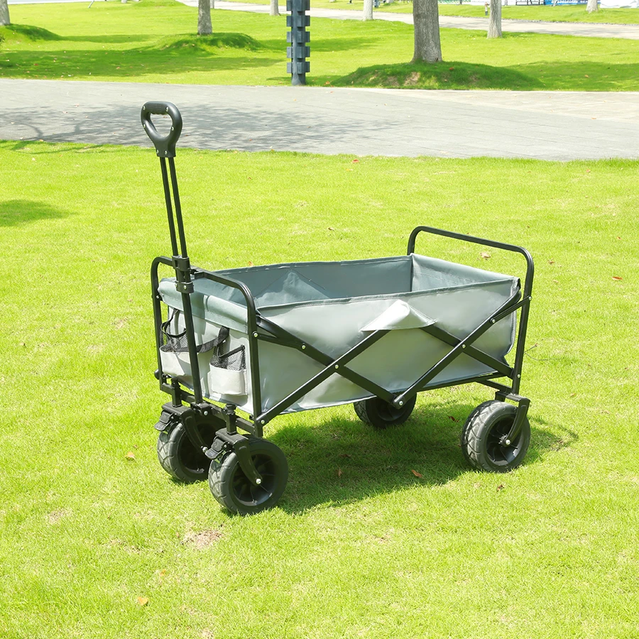 Large Weight Capacity Heavy Duty Cart Collapsible Folding Beach Wagon with Big All-Terrain Wheels Outdoor Camping Equipment image 5