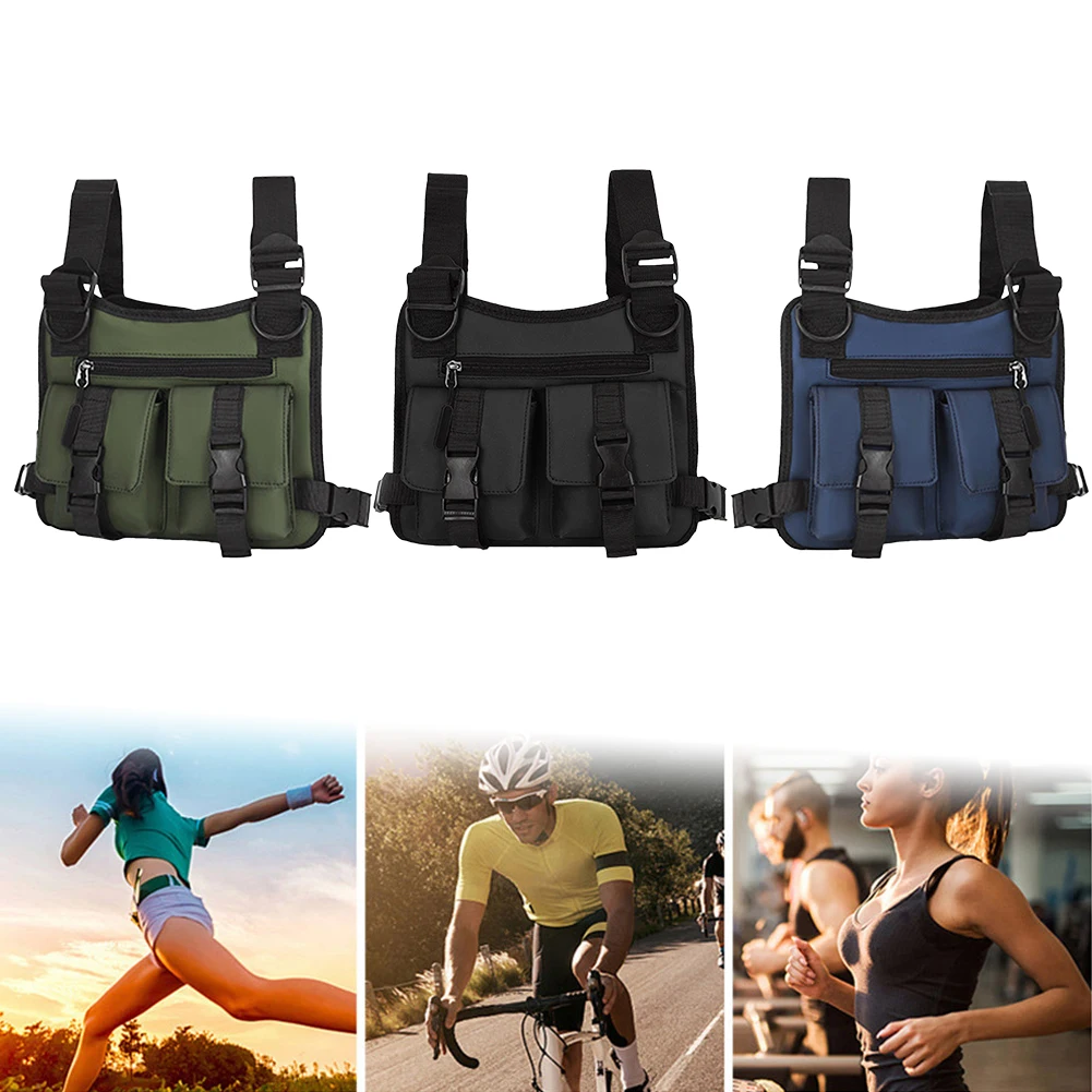 Chest Rig Bag Lightweight Vest Bag Multi-Function Outdoor Chest Bag Adjustable Hiking Bag Waterproof for Workouts