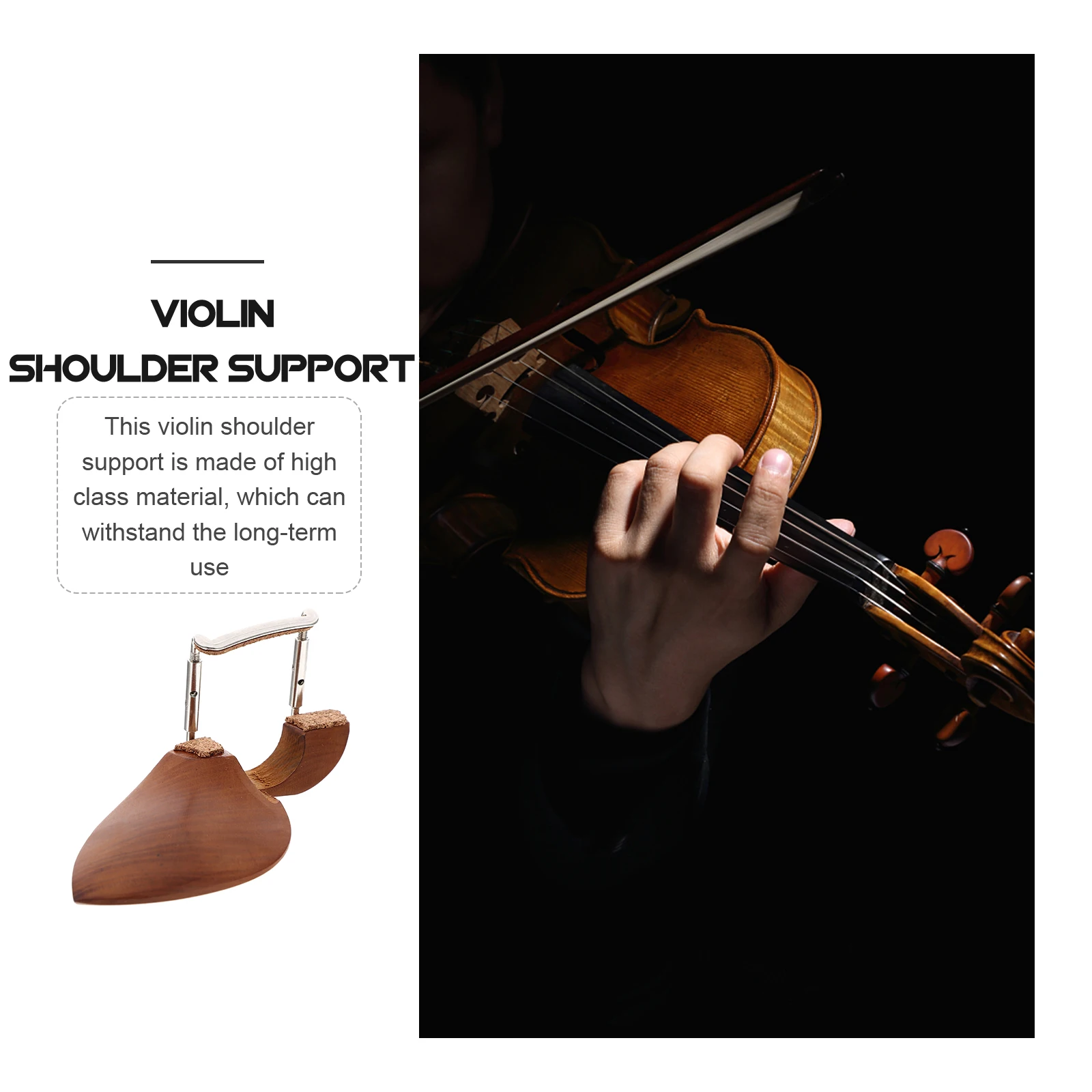 

JujubeWood ChinRest Durable Practical ViolinSupport ComfortablePlaying LongUse ViolinParts Accessories