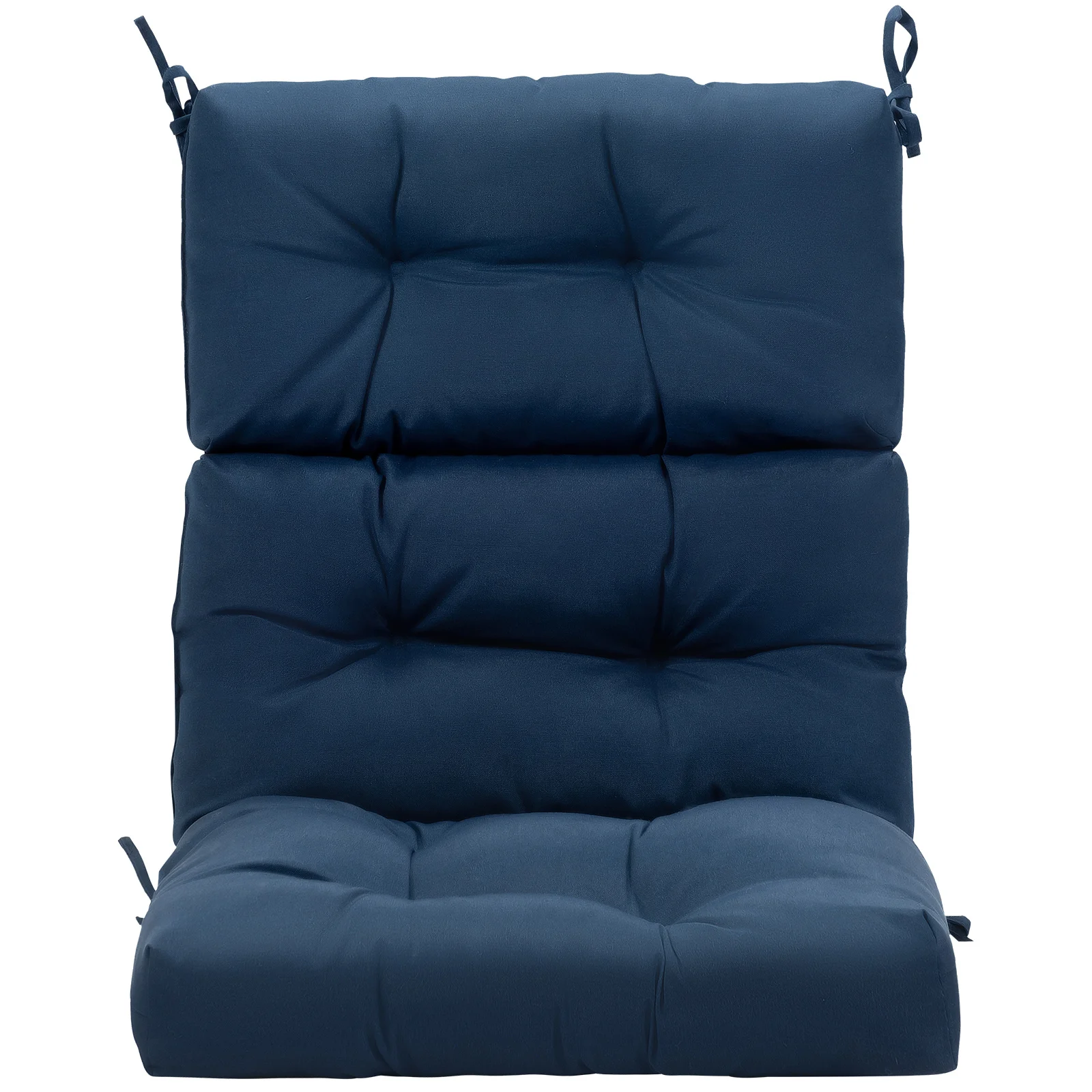 

5" Thicken Square Patio Chair Cushion Pad High Back Seat Mat Dining Yard Blue