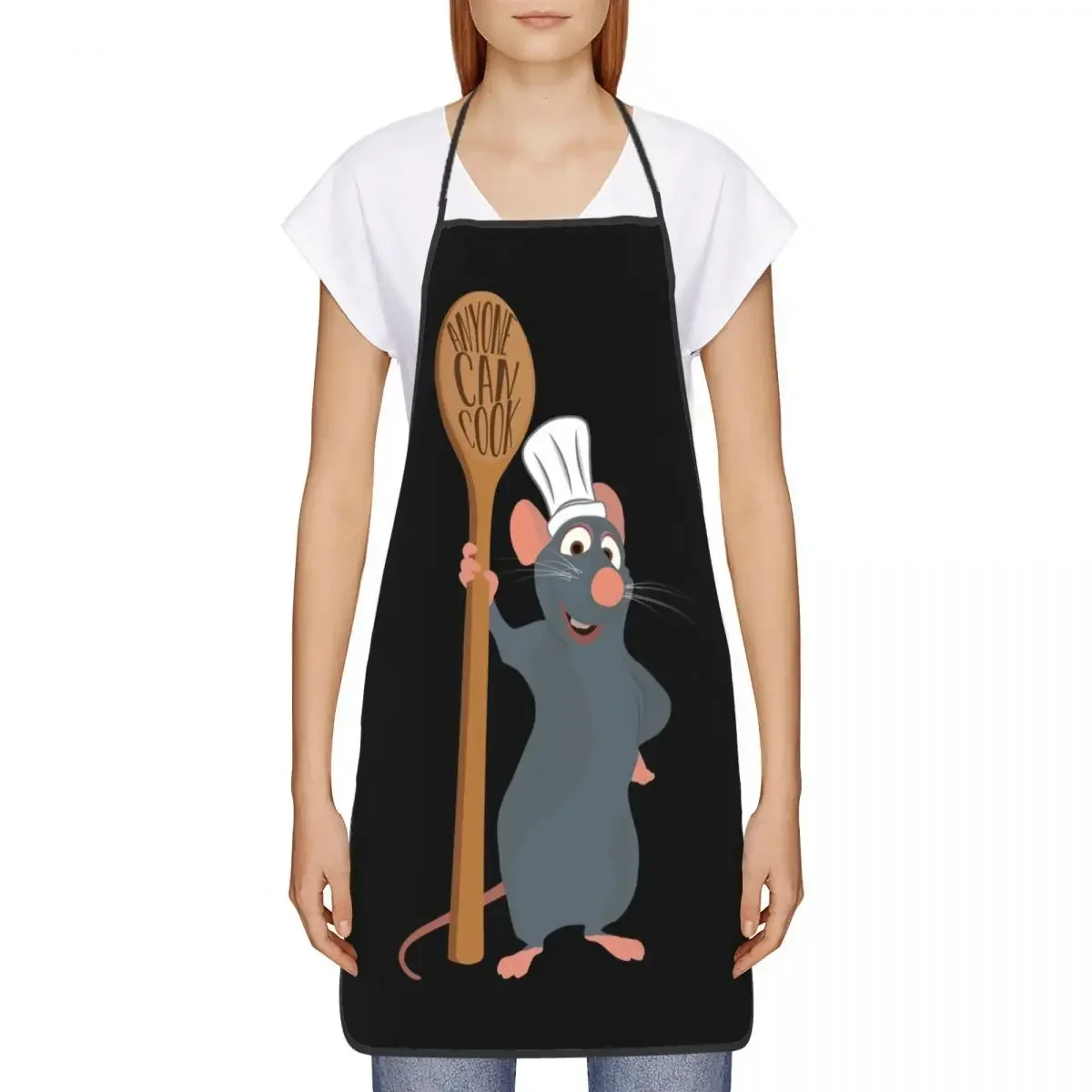 Great Chef Ratatouille Remy Apron Kitchen Chef Cooking Baking Bib Men Women Anyone Can Cook Tablier Cuisine for Painting