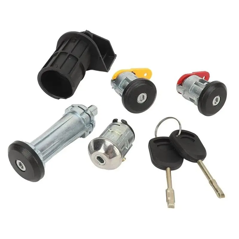 AEE5-Car Front Left Right & Tailgate Baggage Ignition Lock Barrel 2 Keys For Ford Courier Escort Fiesta KA 3N21F22050BB