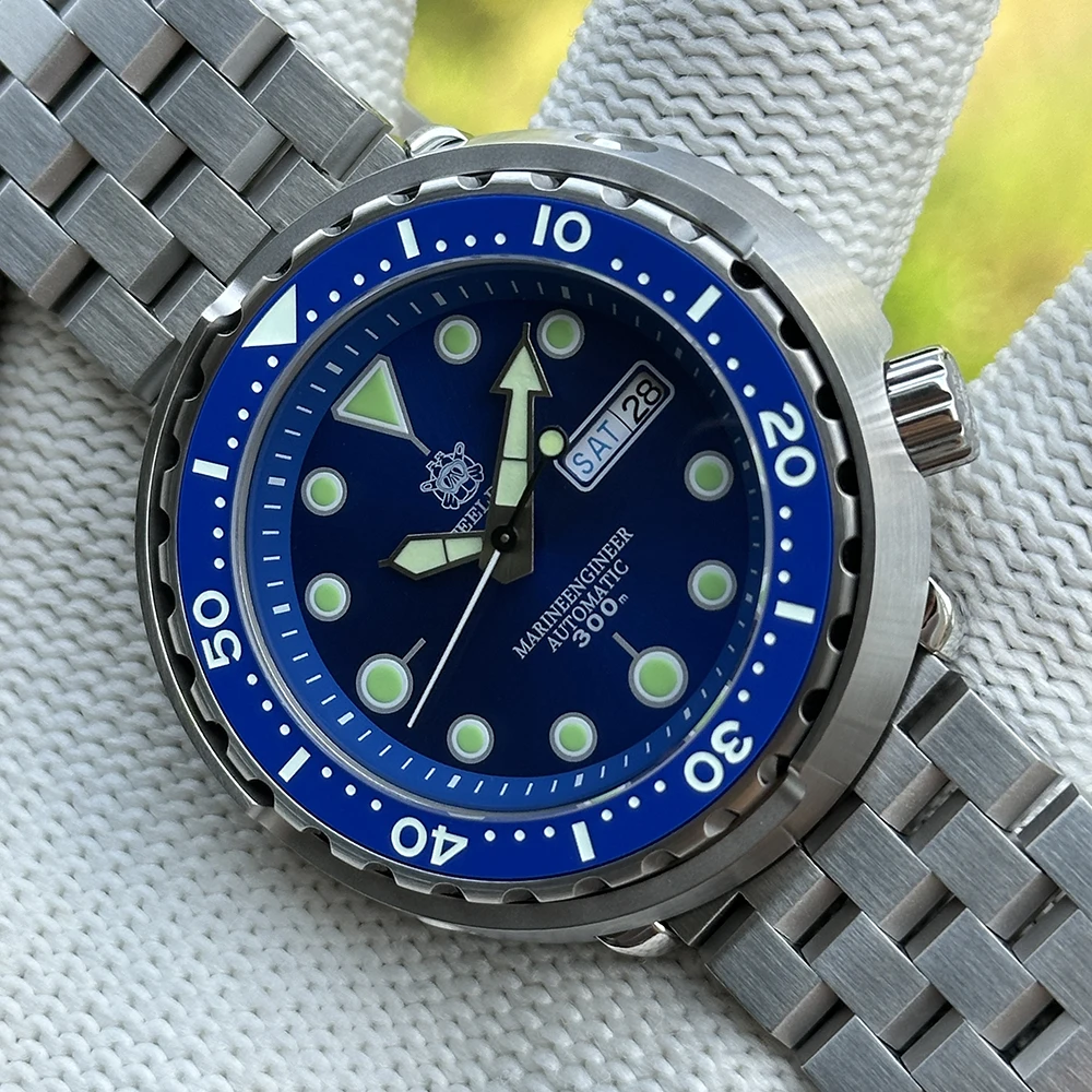 STEELDIVE Official SD1975W V2 Blue Dial Japan NH35 Automatic 47.5MM Mechanical Tuna Watch