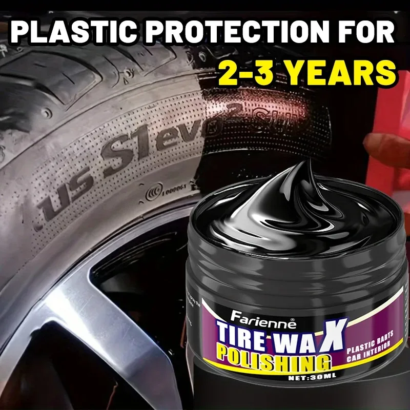 

New Long-Lasting Waterproof Eco-Friendly Car Tire Wax - Restores, Protects, Covers, Adds Shine, UV Protection for Tires & Bicycl