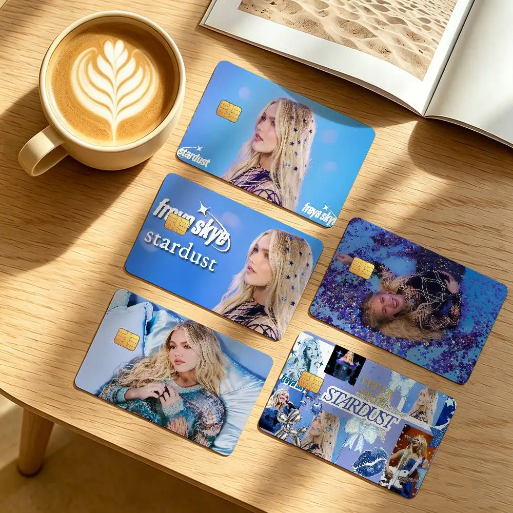 Singer F-Freya Skye Stardust Credit Card Public Transportation Cards Protective Sticker Waterproof Card Face Decoration 4PCS