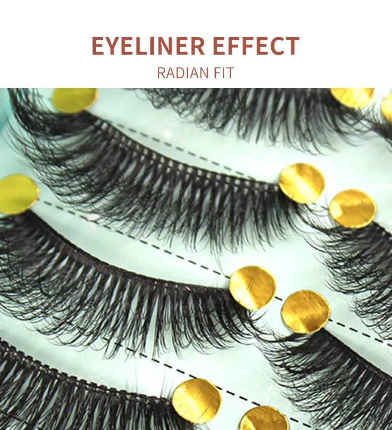 DINGSEN 10 Paar 3D-Wimpern zum Fabrikpreis, Großhandel 3D Handgefertigte Beauty Fans Qingdao Streifen-Kunstwimpern für Make-up – Detail 6