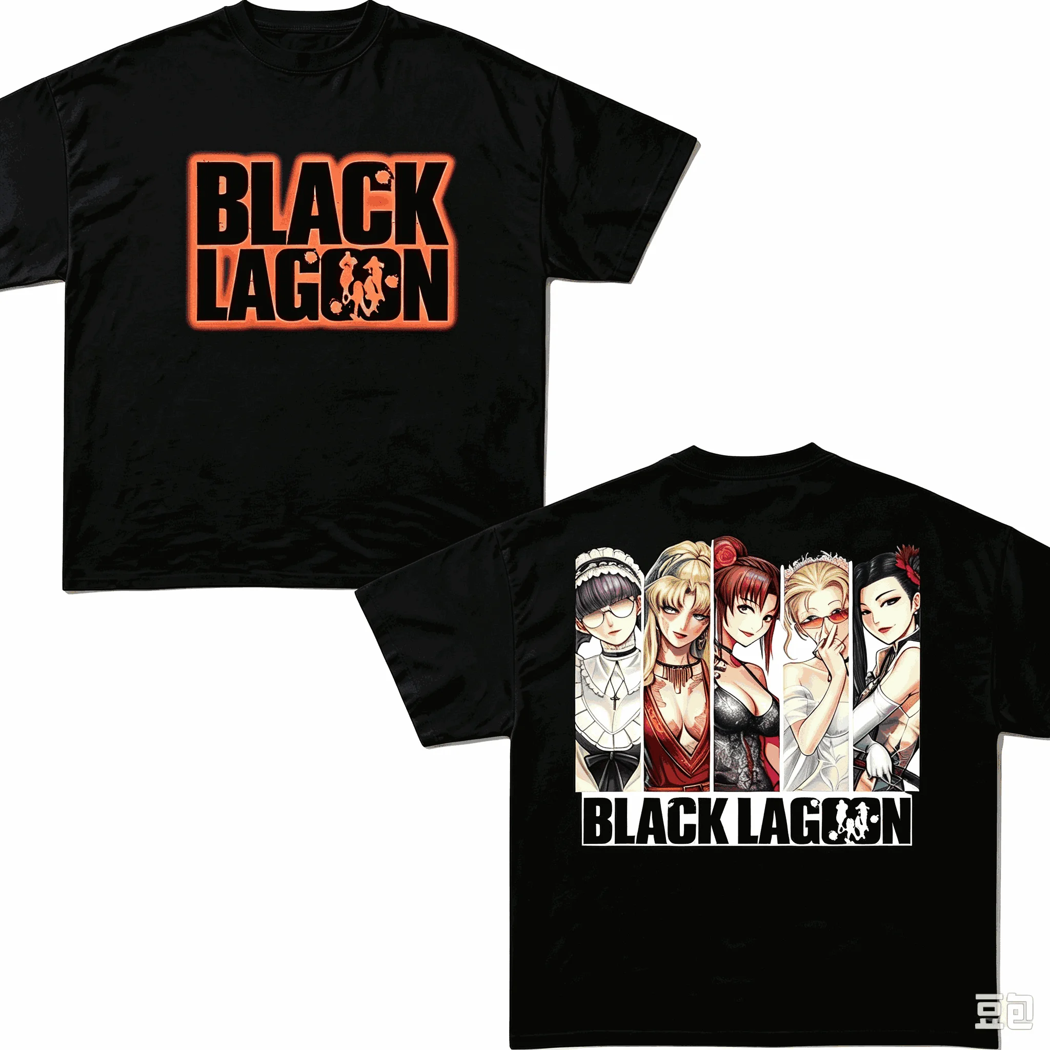 Black Lagoon T-shirts Vintage Oversized Unisex Hip Hop Street T Shirt Casual Loose Streetwear Trendy Cotton Couples high quality