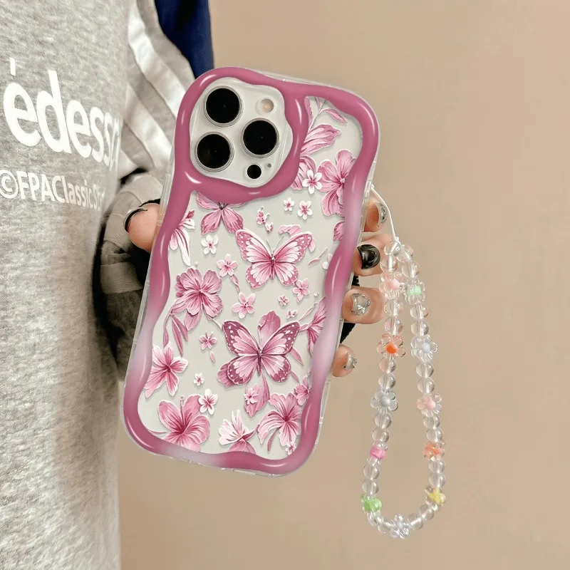 Fashion Butterfly Flowers Phone Case For Samsung Galaxy S25 FE S26 S24 S22 S23 Ultra Plus A56 A55 A37 A36 A27 A26 A16 Soft Cover view 2