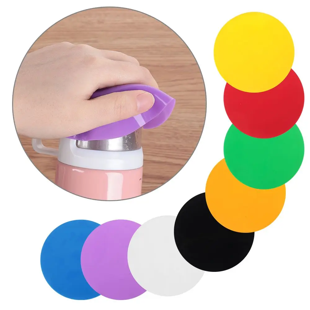 1pc Silicone Jar Opener Pad Multi-Purpose Round Gripper Non-Slip Bottle Lid Opener Home Kitchen Tool Pot Holder