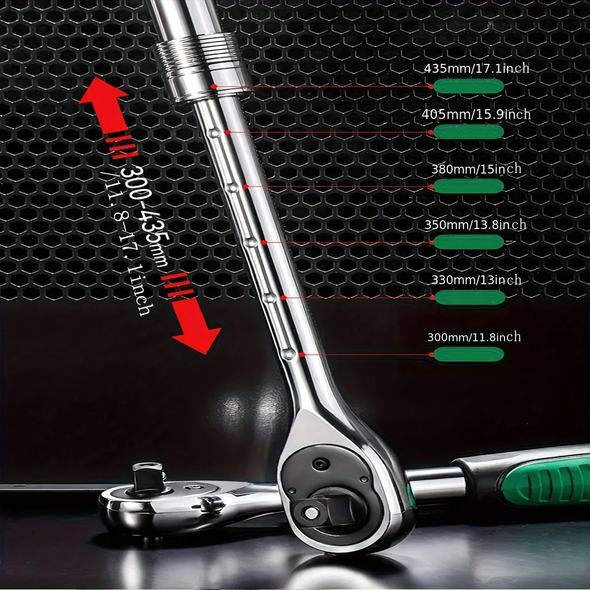 1/4 3/8 1/2 Inch Retractable Ratchet Set Drive Rotating Ratchet Reversible Drive 72 Tooth Socket Wrench Mechanical Tool