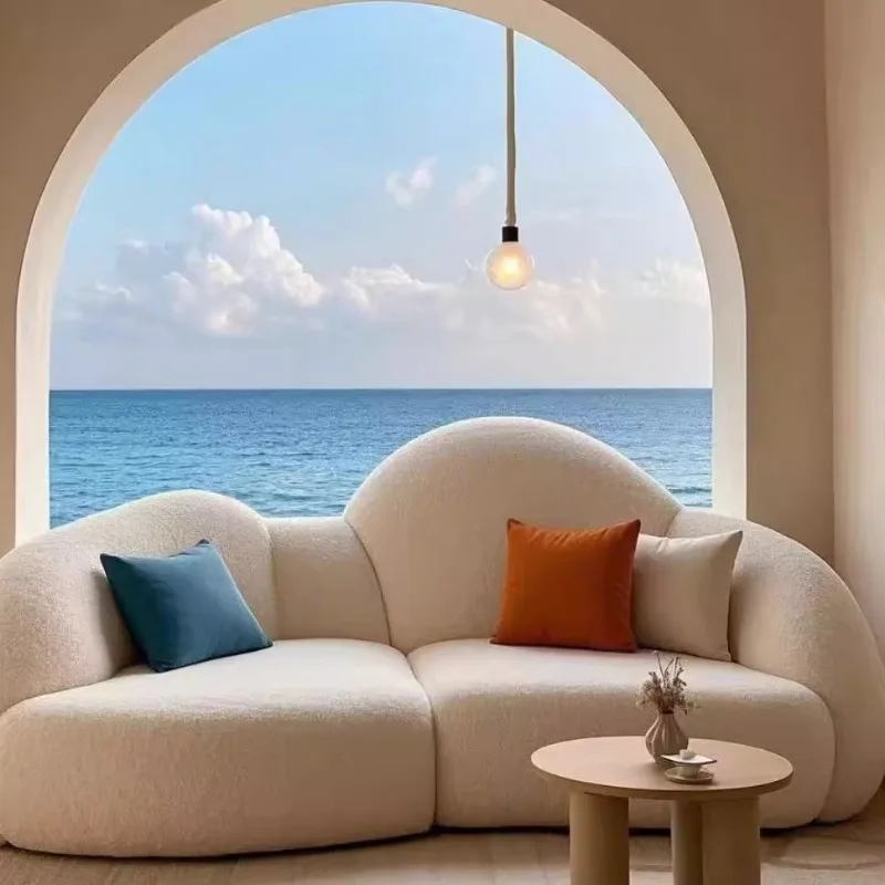 Cream White Living Room Sofas Cloud Cheap Hallway Accent Aesthetic Living Room Sofas Decoration Koltuk Takımı Room Decorations