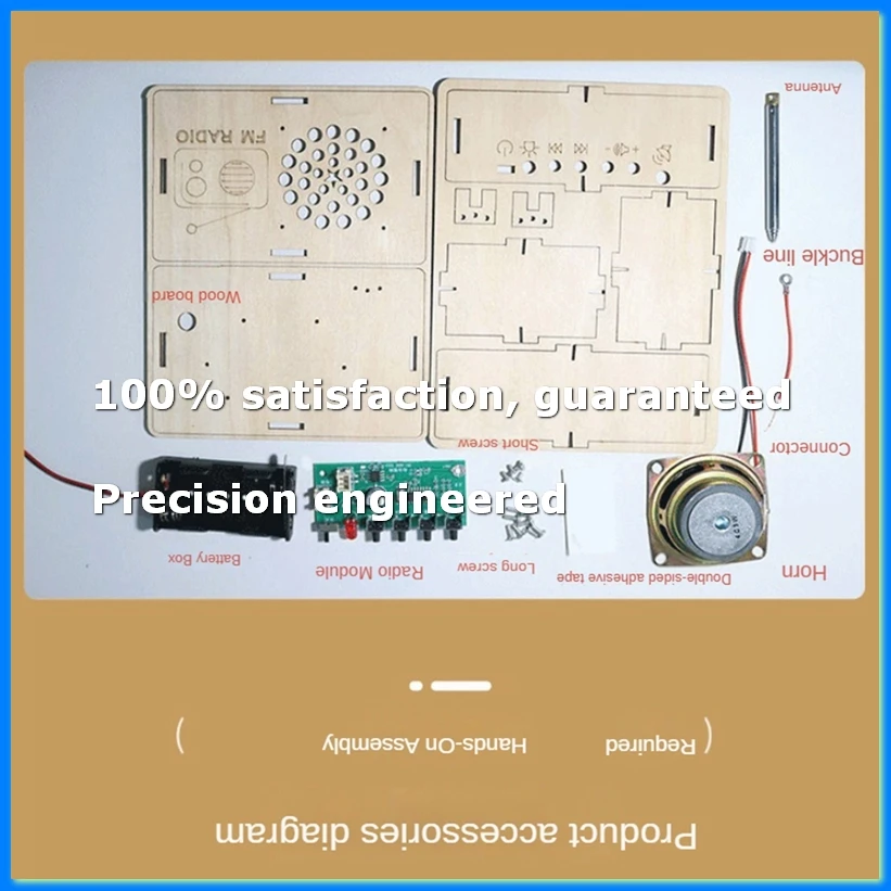 DIY FM Radio Model Kit Student Science Training Experimental Equipment for Boy Birthday Gift-FS