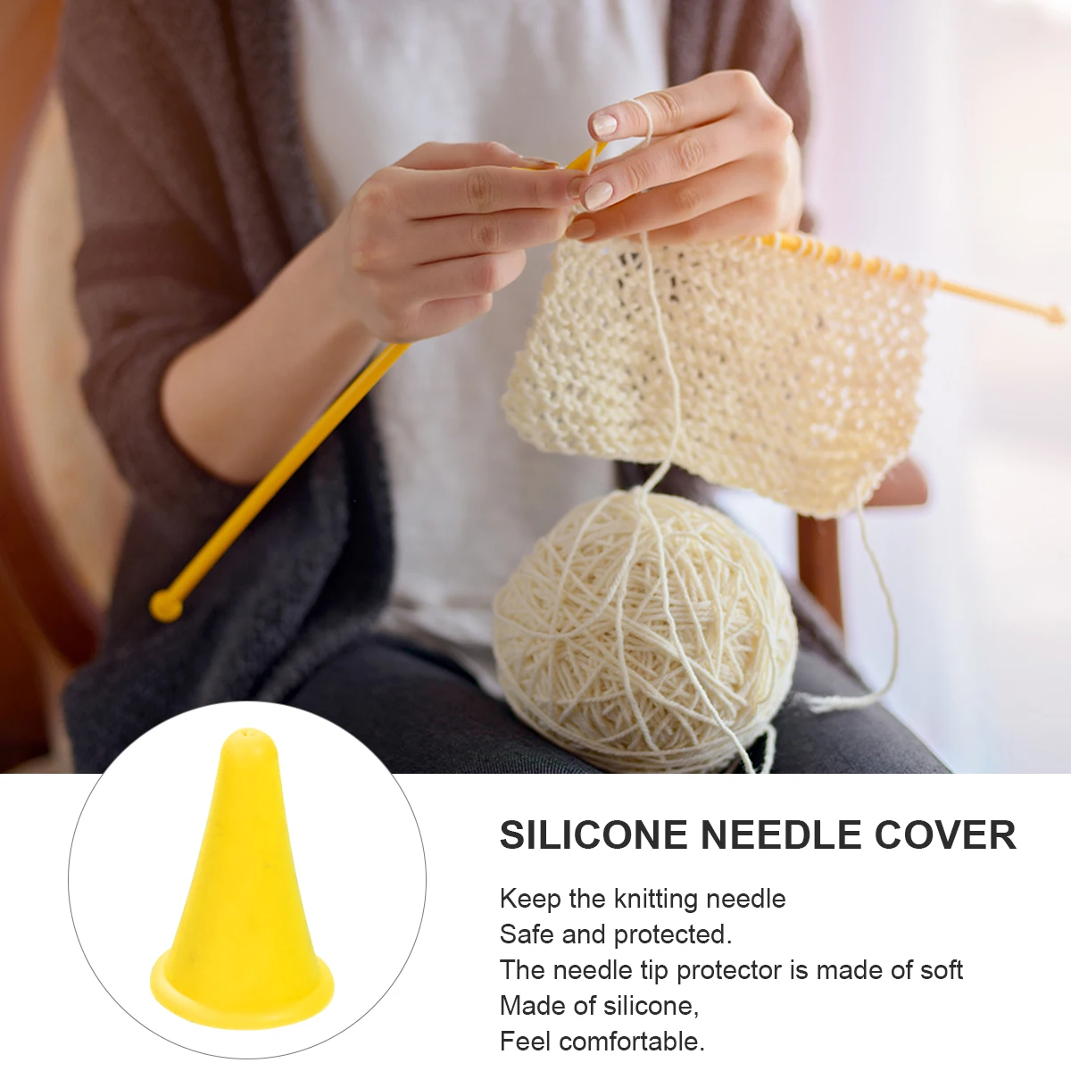 

10 pcs Knitting Needle Cap Point Protectors Plastic Cover Accessories Tool DIY Sewing Crochet Needle Part Protective Gift