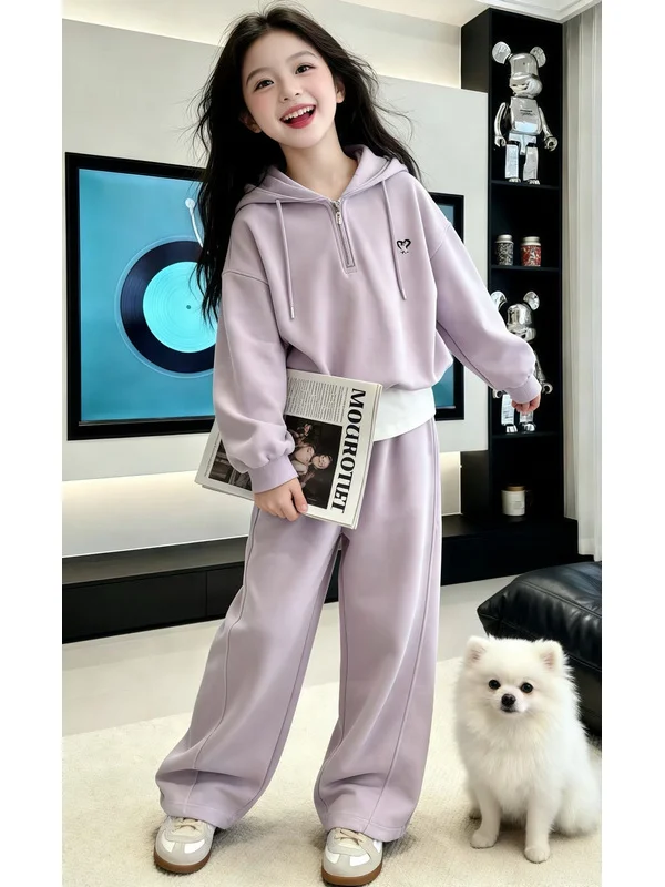 girls'-sporty-two-piece-set-spring-autumn-fashionable-hoodie-outfit-korean-style-children's-clothing-big-kids'-ensemble