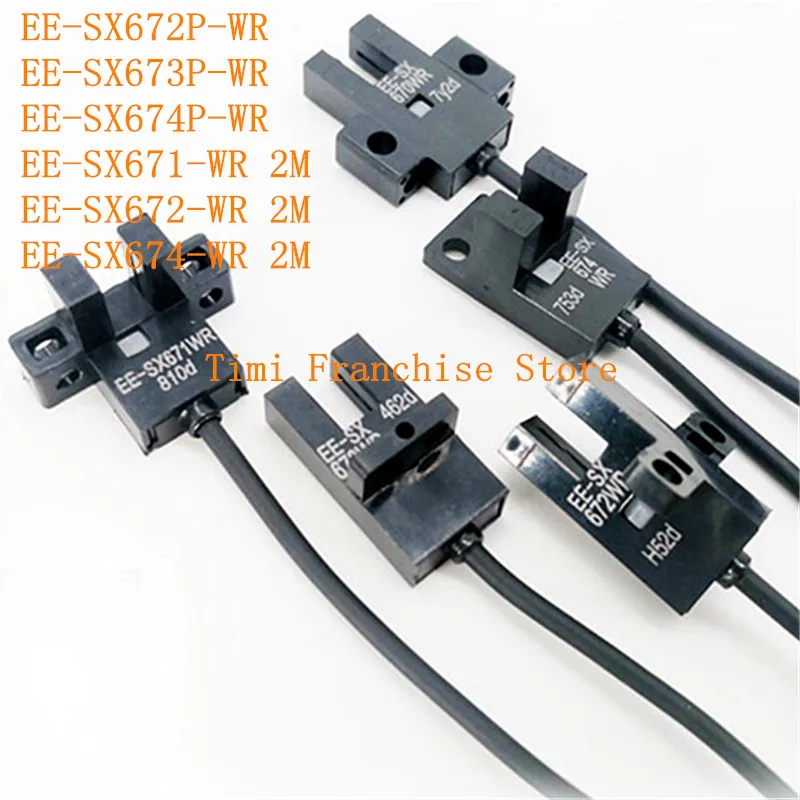 5PCS Photoelectric Switch SensorEE-SX672P-WR  EE-SX673P-WR  EE-SX674P-WR  EE-SX671-WR 2M EE-SX672-WR 2M EE-SX674-WR 2M Cable 1M