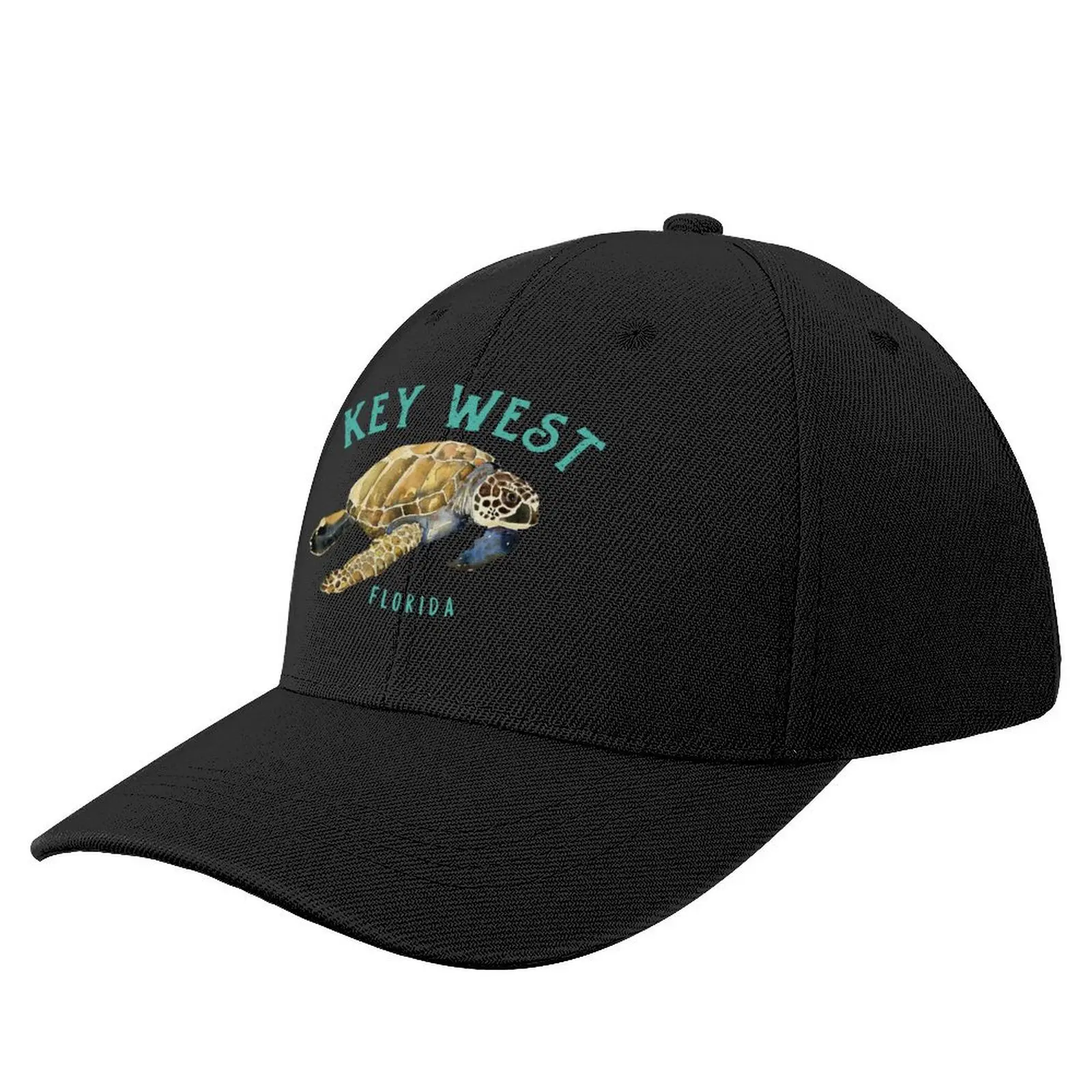 Key West Florida Happy Sea Turtle Baseball Cap Kids Hat Luxury Brand derby hat For Women 2025 Men's