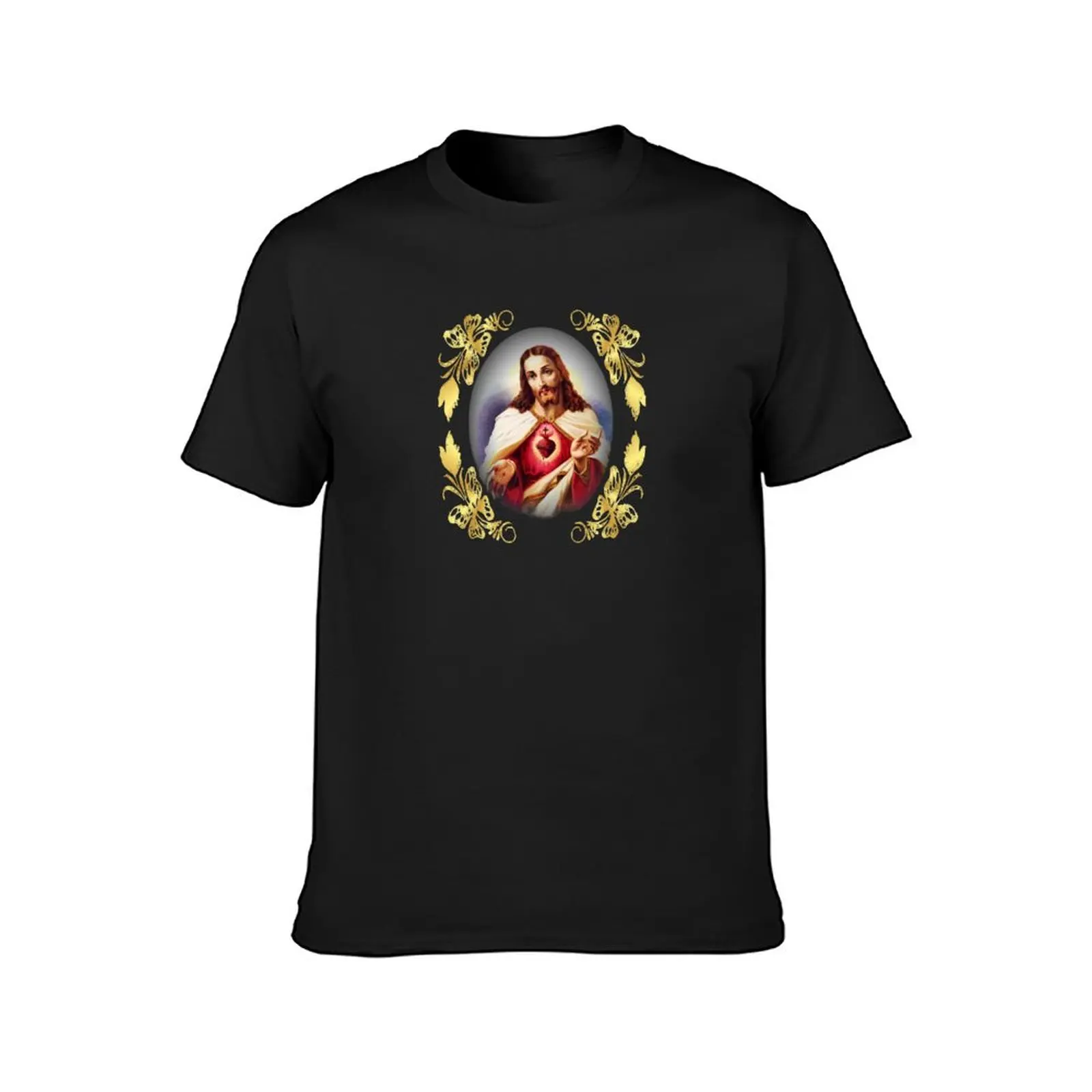 Sacred Heart of Jesus Catholic Detente Sagrado Corazon de Jesus T-Shirt plus sizes customizeds clothes for men