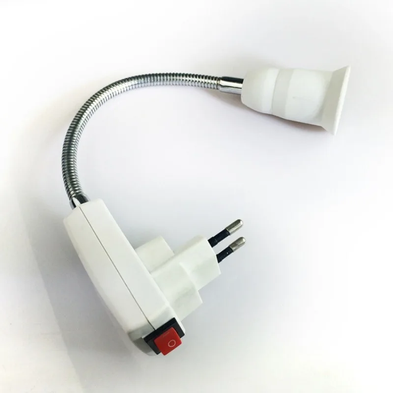 Universal Lamp Holder Converter E27 UK EU Plug LED Bulb Lamp Holder with Switch