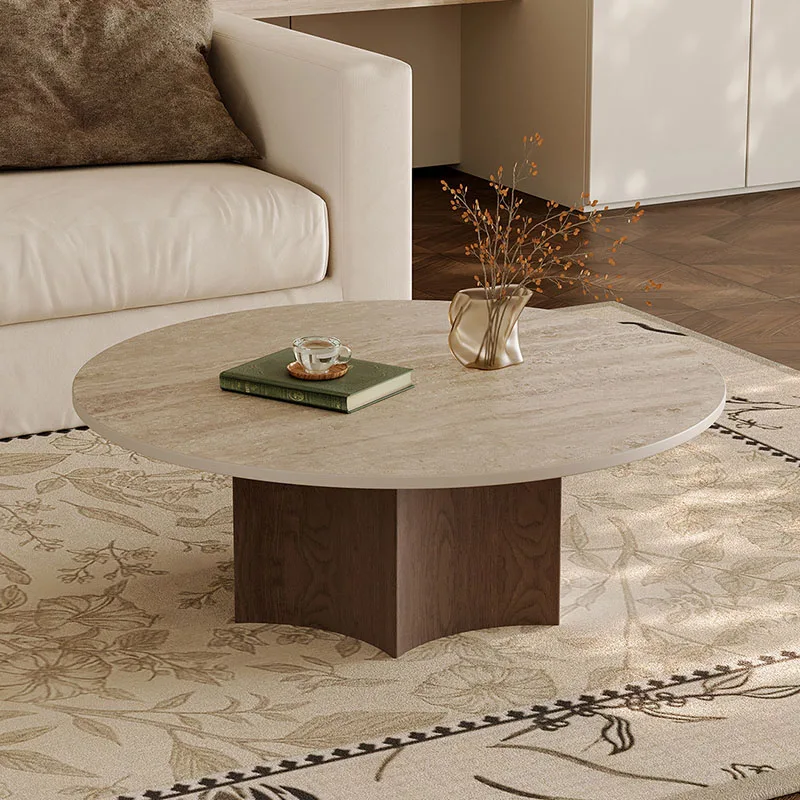 Modern Living Room Coffee Table Designer Simple Clear Round Aesthetic Side Table Minimalist Unique Couchtisch Home Furniture