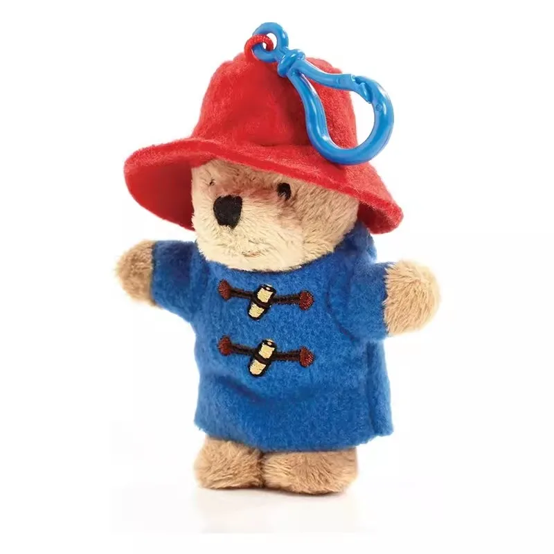 New Cute Paddington Bear Plush Keychain Chains Small Pendant Kids Stuffed Toys For Children 10CM