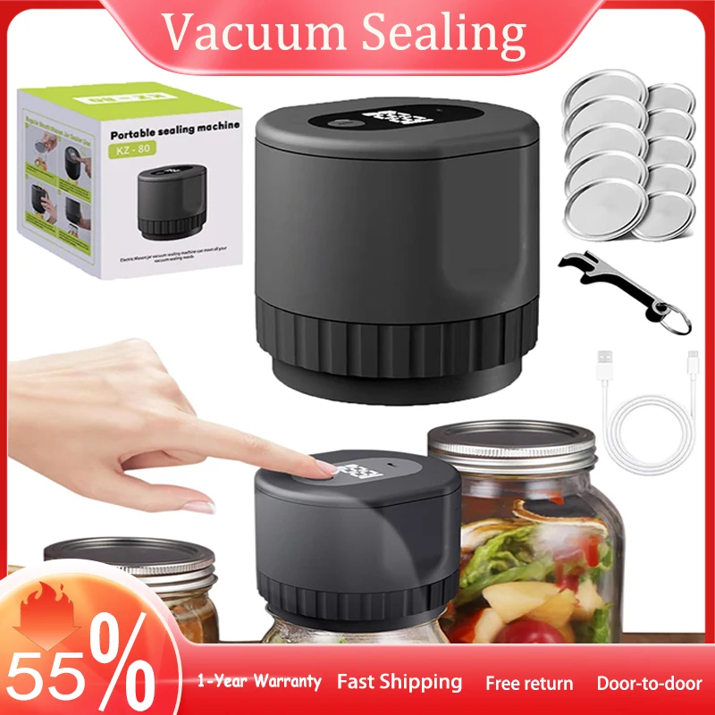 2024 New Vacuum Sealing Machine Food Preservation Sealing Packaging Machine Rechargeable Air Suction Pump Mini Vacuum Compressor