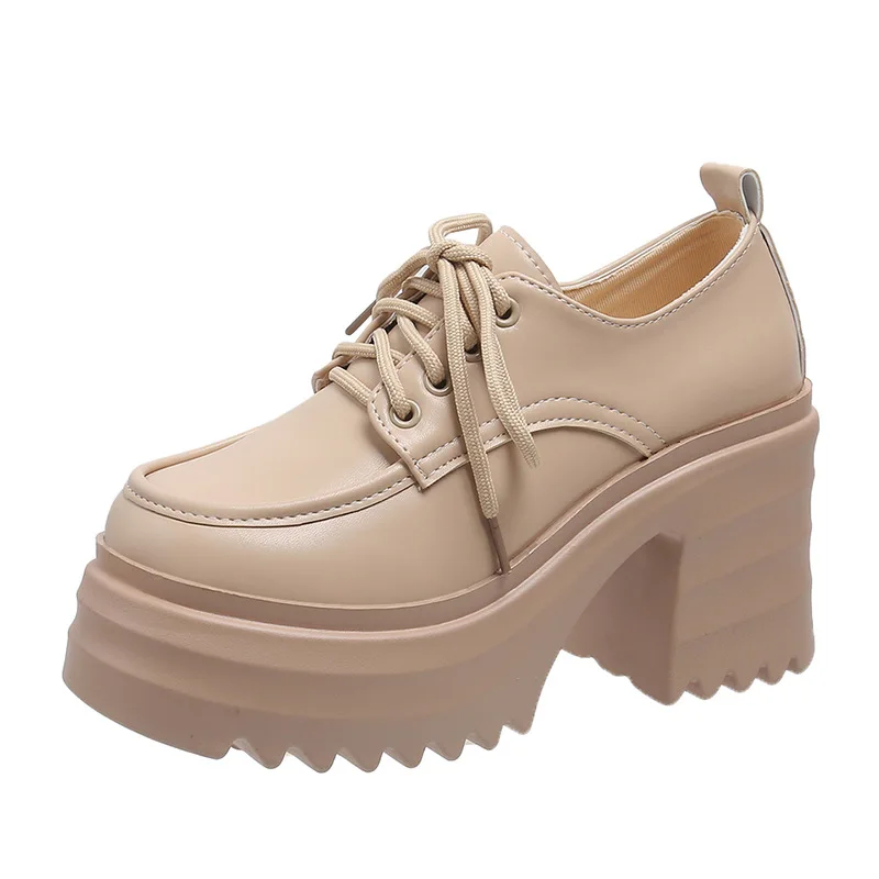 Women Platform Square HeeLeather l Lace Up Oxford Women Party Role Play Uniform Dress Shoes Fashion Women Platform Square HeeLeather l Lace Up Oxford Women Party Role Play Uniform Dress Shoes Fashion