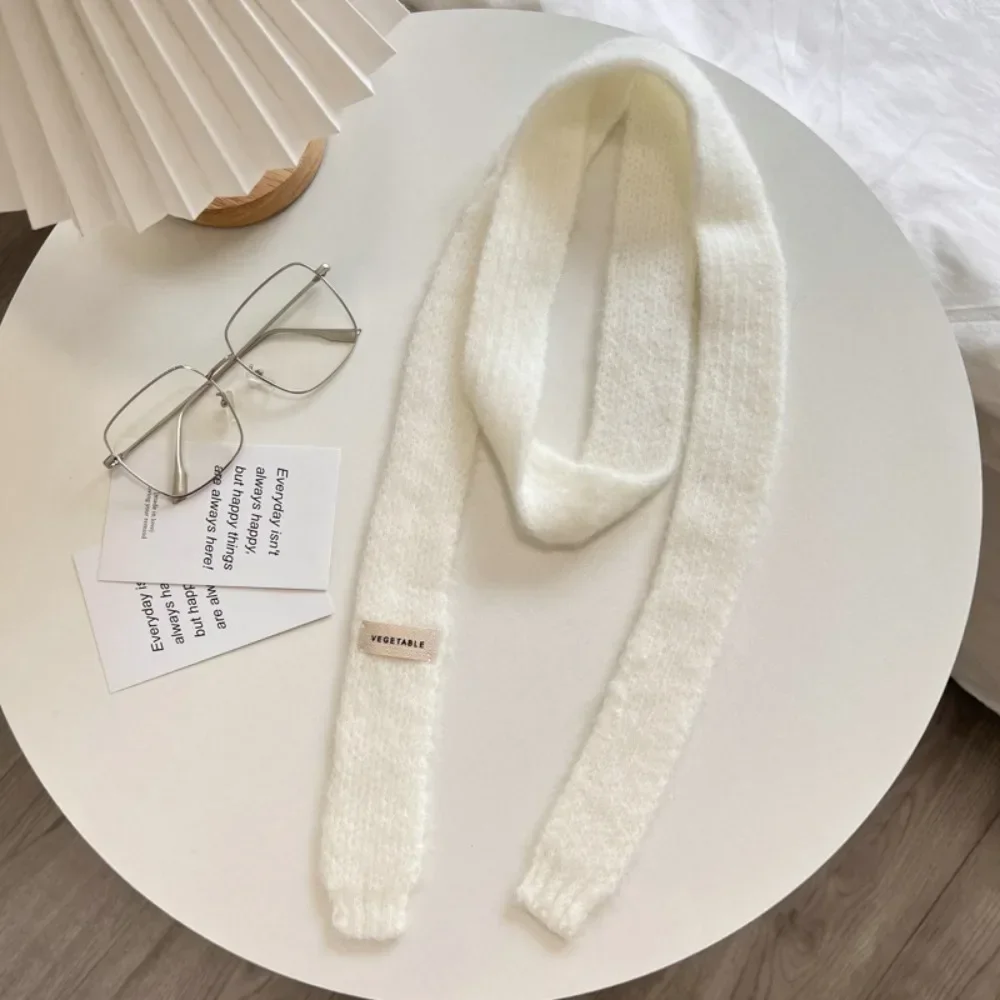 Y2K وشاح نحيف بألوان قوس قزح الكورية - ناعم طويل وضيق للرقبة، نمط هاراجوكو للفتيات، شال مخطط رفيع عصري 2025 #3