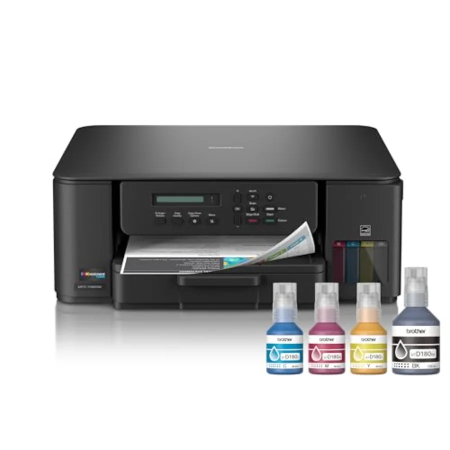 

Wireless color inkjet all-in-one printer for home office use, plastic body, black, includes up to 3 years of ink and 3-year war