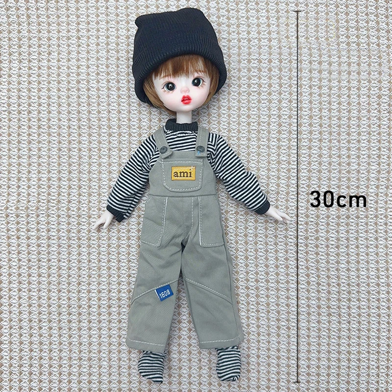 애니메이션 BJD 의류 액세서리 원피스 공주 인형 집 세트, 어린이 휴머노이드 인형, DIY 원피스 메이크업 장난감, 소녀 선물, 30cm