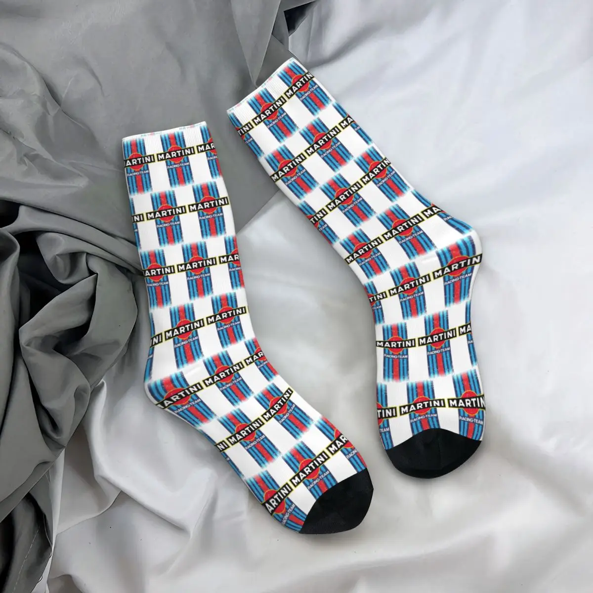 All Seasons Crew Stockings Martinis Race Sportscar Motor Racing Socks Casual Long Socks for Men Women Valentine's Day Gifts
