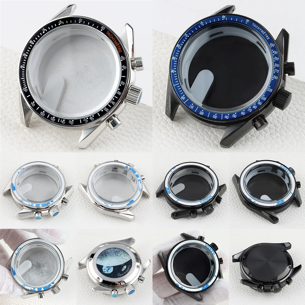 

VK63 Case 40mm Men's Watch Cases for VK63/VK64 Quartz Movement Solid Stainless Steel Accessories 10ATM Waterproof 32.5mm Dial