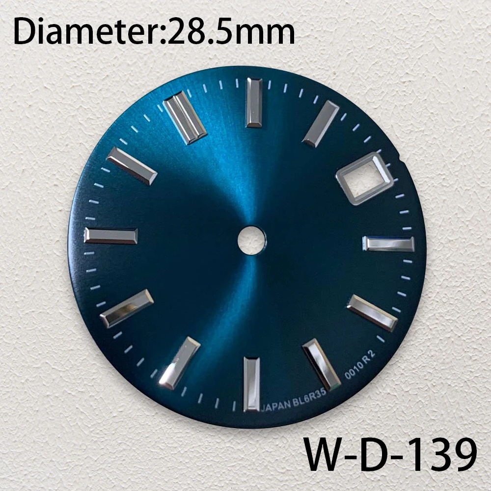 28.5mm G S Logo Sunburst Dial Fit NH35/NH36 Japan Automatic Movement High-Quality Solid Nail Dial Watch Modification Accessories