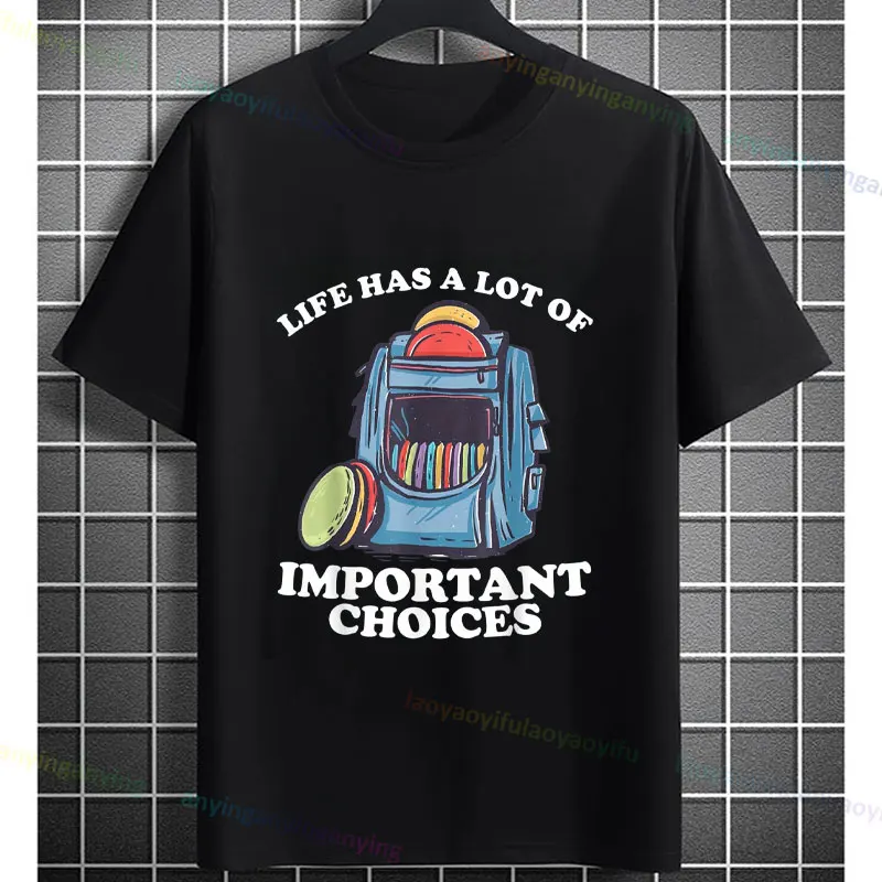 Lustiges „Why I Lose At Disc Golf“-Grafik-T-Shirt im Humor-Stil, 100 % Baumwolle, kurzärmelig, lässiges Sport-T-Shirt für Outdoor-Sportbekleidung