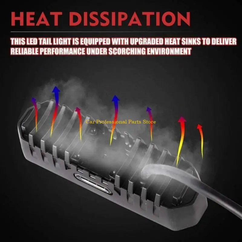 

R53D LED Tail Light Brake Rear Light for ATV Electric Scooter LED Tail Brake Light 7'' Flasher Lamp 5 Lighting Modes