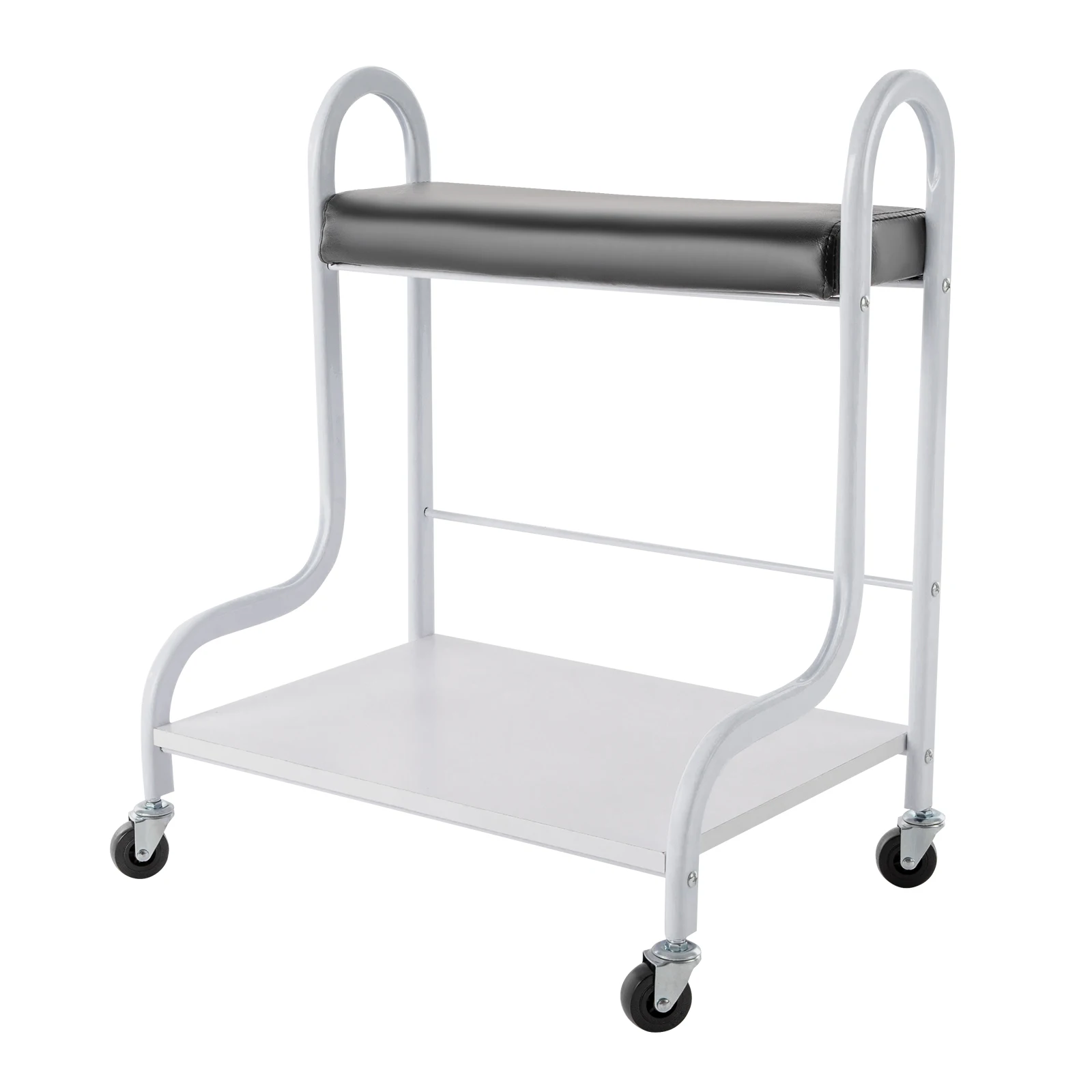 Portable Beauty Salon Storage Cart Nail Foot Bath Pad Spa Trolley Cart Manicure Foot Rest with Wheels