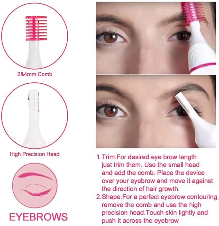 5 في 1 آلة إزالة الشعر الكهربائية النساء إزالة الشعر بيكيني المتقلب الحاجب الشعر المتقلب ماكينة حلاقة الذراع مزيل الشعر ماكينة حلاقة