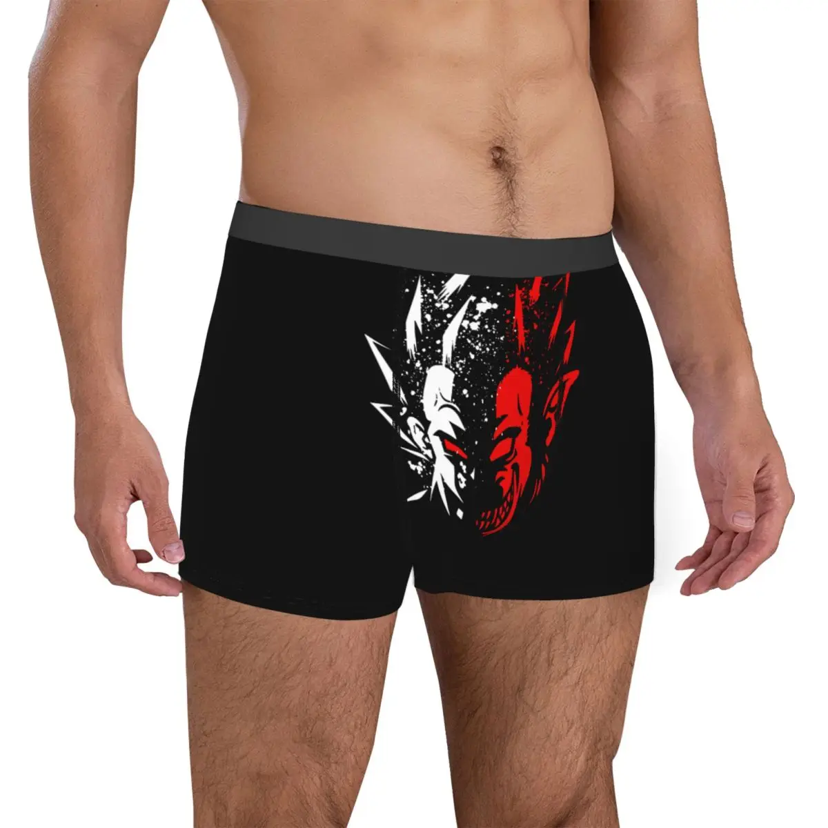 Boxer Vegeta Transformation Monkey Shorts Panties Men's Underwear Saiyan Dbz Dragon Ball Soft Underpants for Homme Plus Size