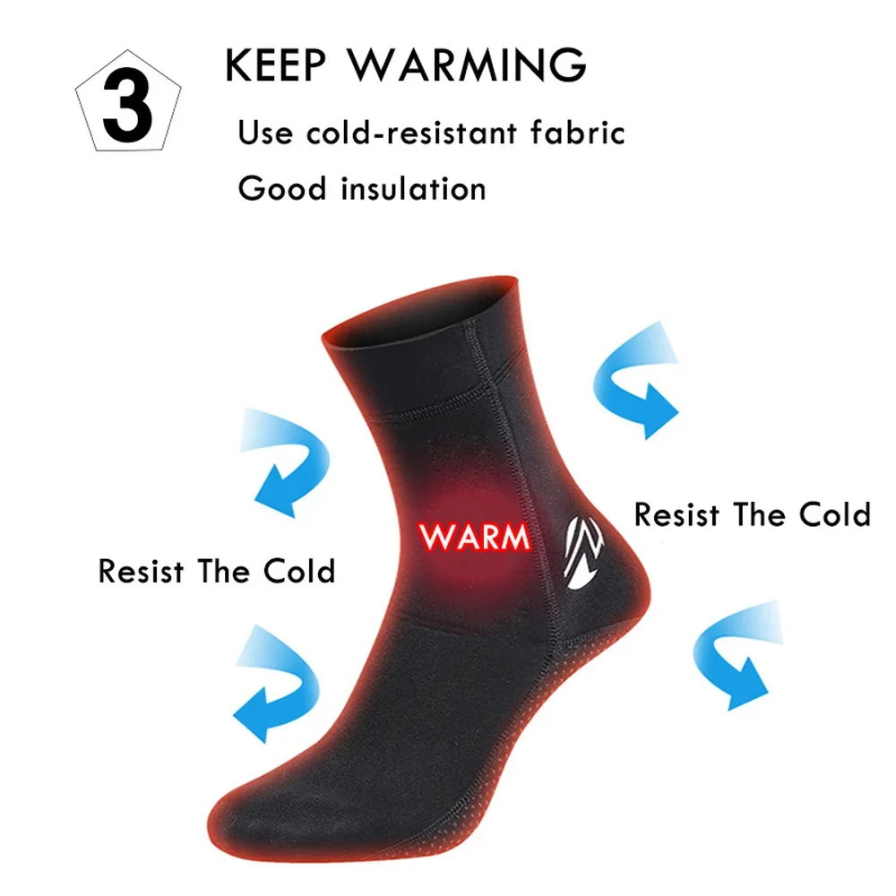 3MM Diving Socks Anti Slip Unisex Diving Surfing Boots Neoprene Beach Sock Water Sport Sneakers Swimming Shoes Diving Equipment