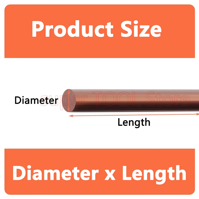 1pcs T2 Copper Rod Fine Solid Bar Diameter 0.8/0.9/1/1.1/1.2/1.3/1.4/1.5/1.6/1.8/2/2.3/2.5/3/3.5/4/4.5/5/5.5-10mm Length 500mm