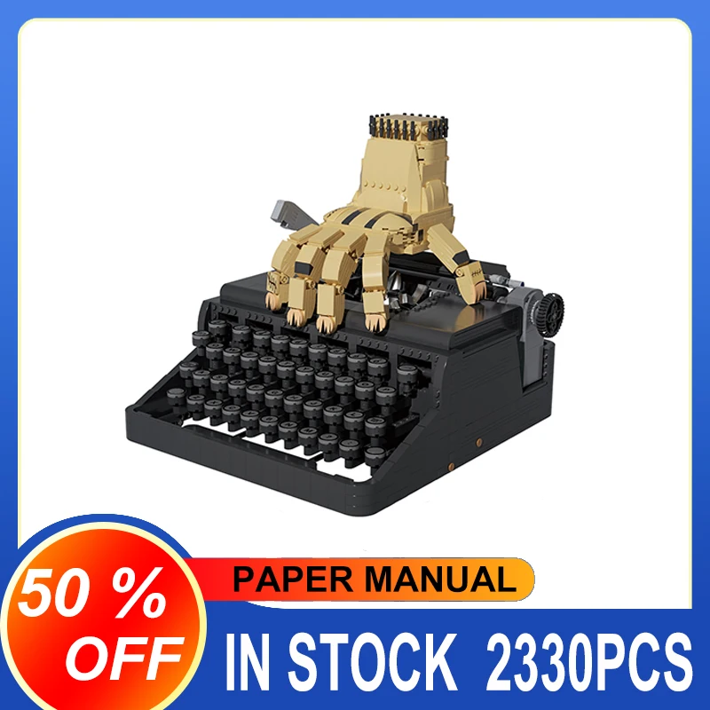 

Vintage Typewrit Model Hand Building Blocks Toys–Elegant Desktop Home Decor,Easy Assembly Educational Toy for Kids Holiday Gift