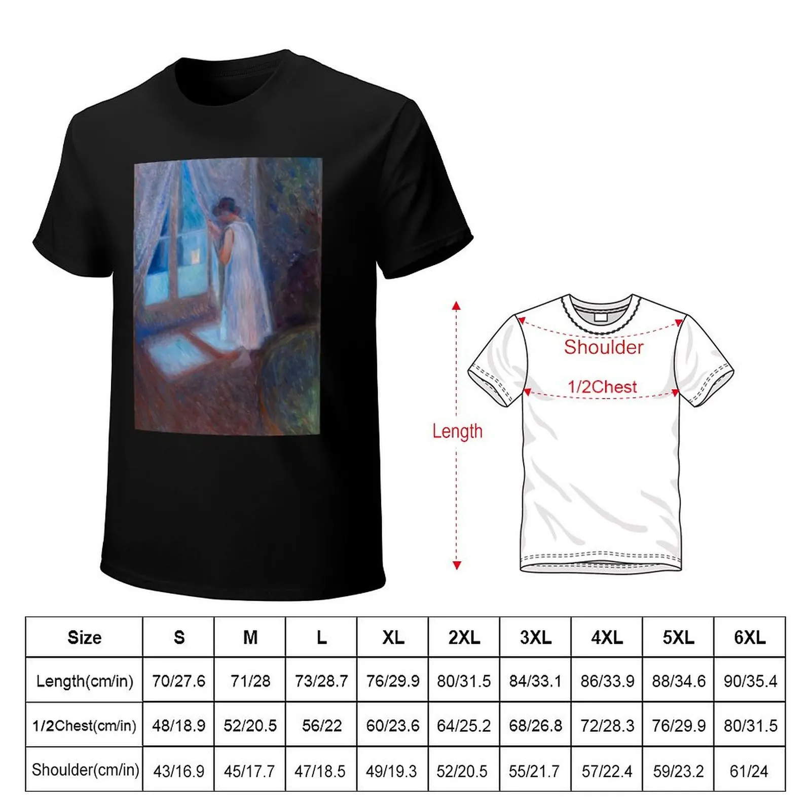The Girl by the Window still life Paris portrait painting by Edvard Munch T-Shirt essential t shirt T-Shirt