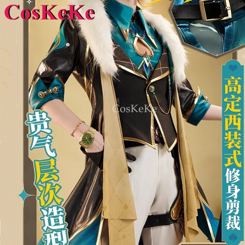 CosKeKe Aventurine Cosplay Game Honkai: Star Rail Costume Handsome Fashion Combat Uniforms Activity Party Role Play Clothing New