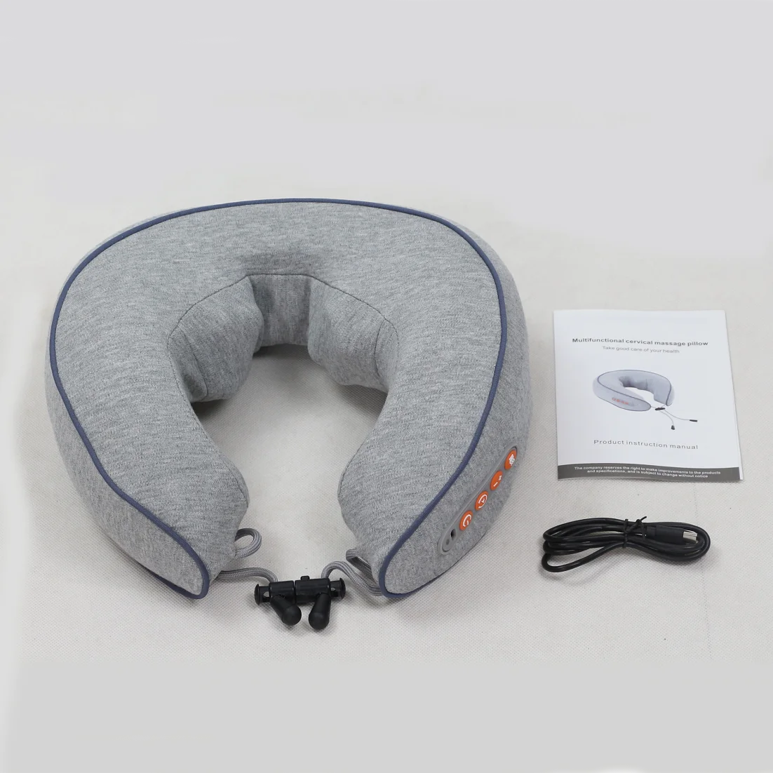 U-shaped Neck Massage Pillow with Removable Cover for Neck Pain Relief fast shipping