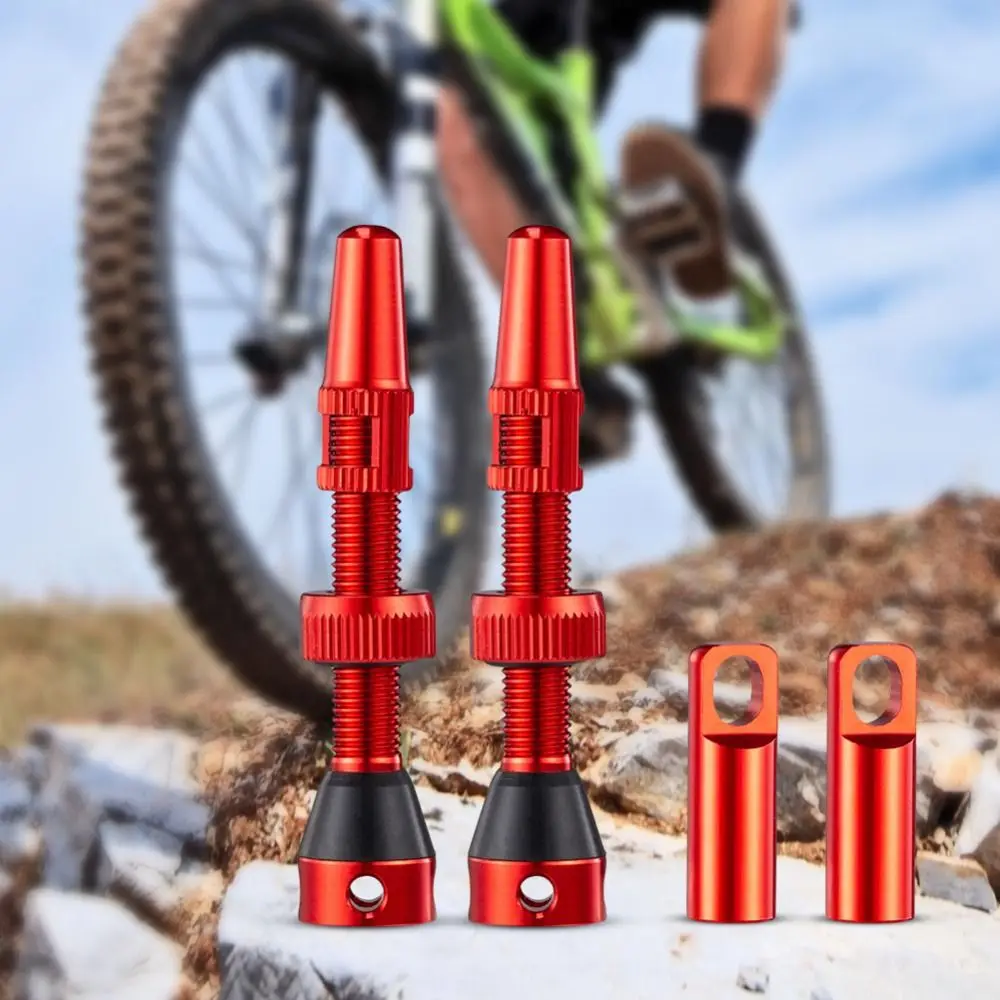

1/8Pcs 40mm Bicycle Valve Set with Wrench Cap Aluminum Alloy Aluminum Alloy Valve Valve Core Multicolor Tubeless Tire Valve